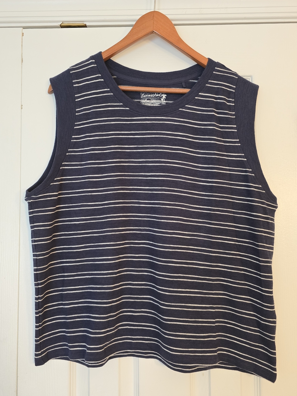 NWOT Faherty Navy and White Striped Women's Tank - XL